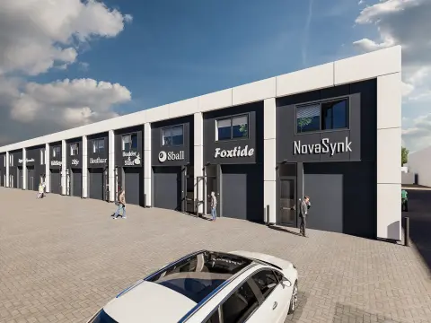 Gerealiseerde bedrijfsunits project Next vooraanzicht